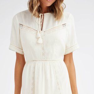 Vetta Capsule, The Lace Midi Dress, Ivory